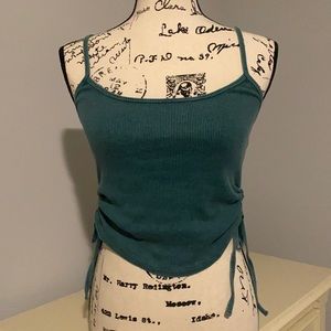 Cropped tank with ties on side